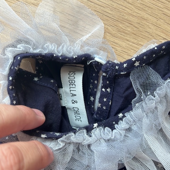 Red white and blue sleeveless shirt outfit 12 mo. - Picture 2 of 3